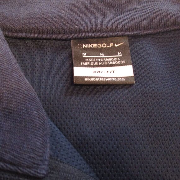 Nike Golf Pullover Sweater Mock Neck Size Medium 3/4 Zip Blue - Picture 7 of 8